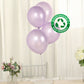 Lavender biodegradable balloons in a stylish party setting.