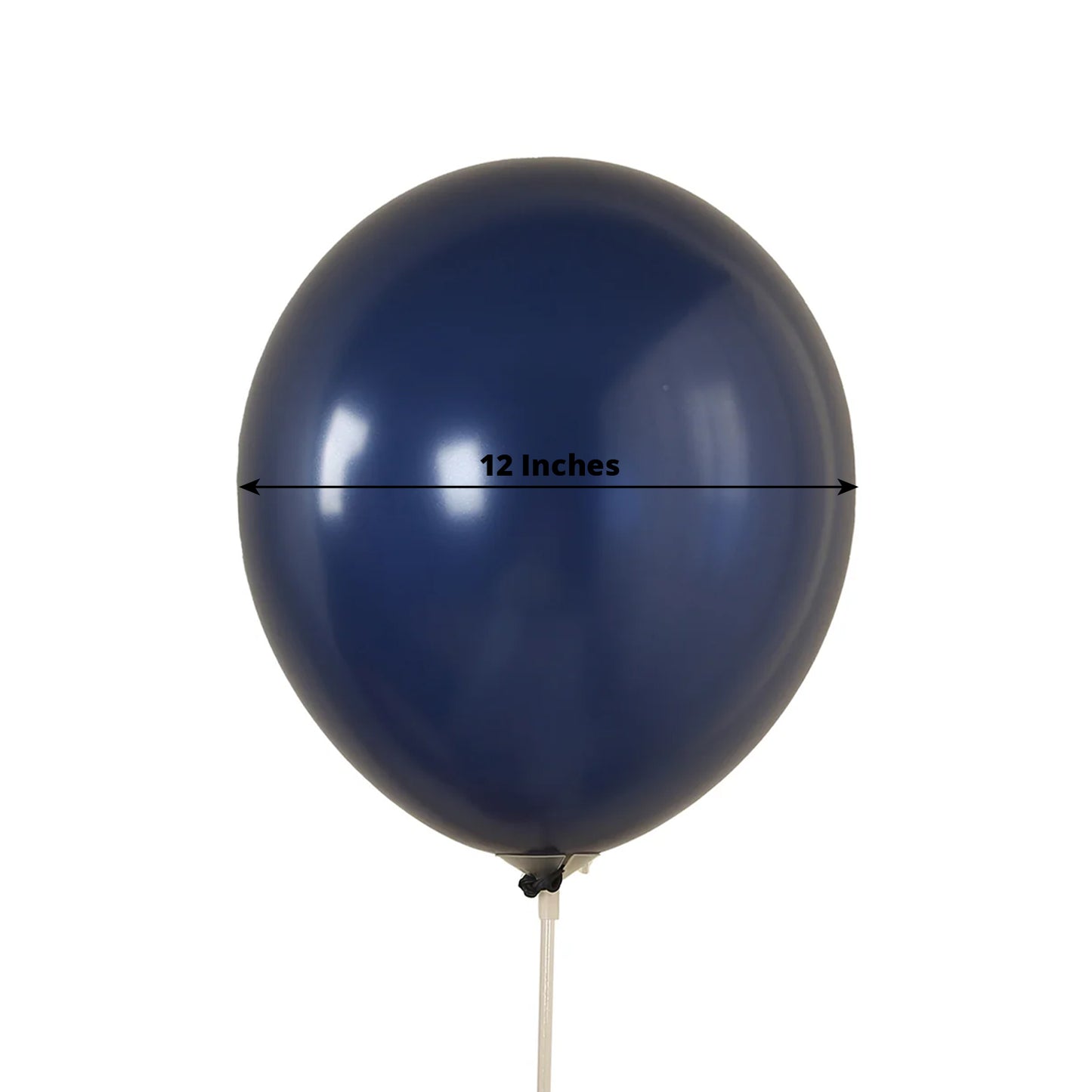 Navy blue biodegradable helium balloons, 12 inches, eco-friendly party supplies.