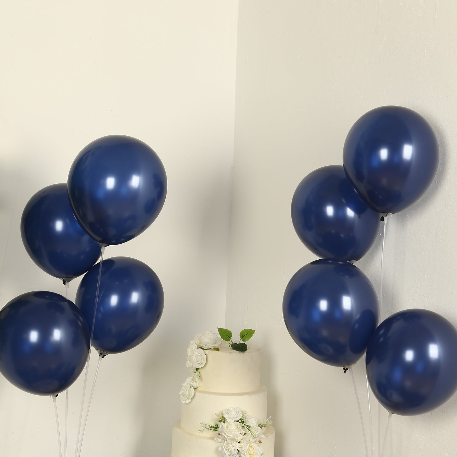 Navy blue biodegradable balloons for eco-friendly celebrations.