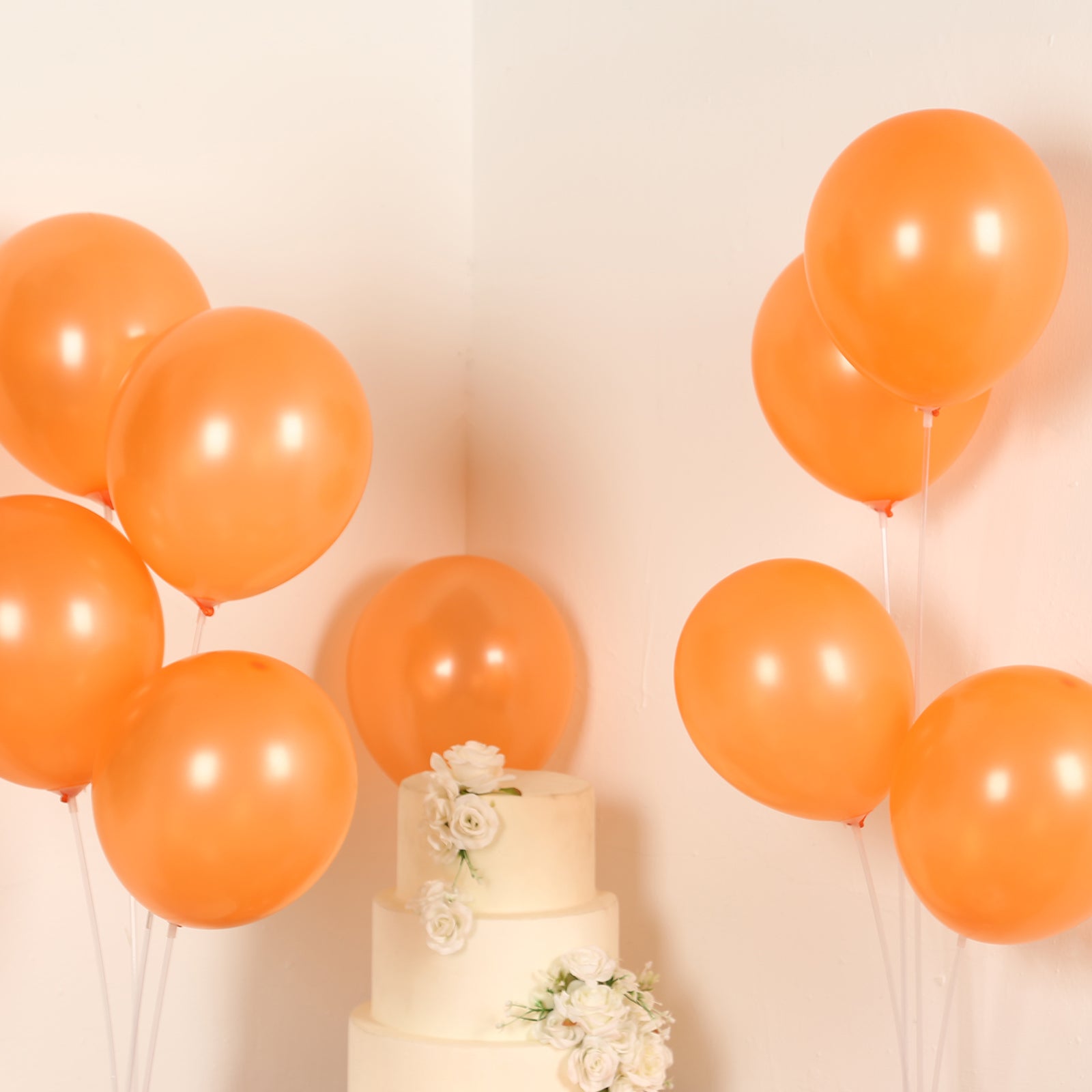 50 pack orange biodegradable balloons for eco-friendly celebrations.