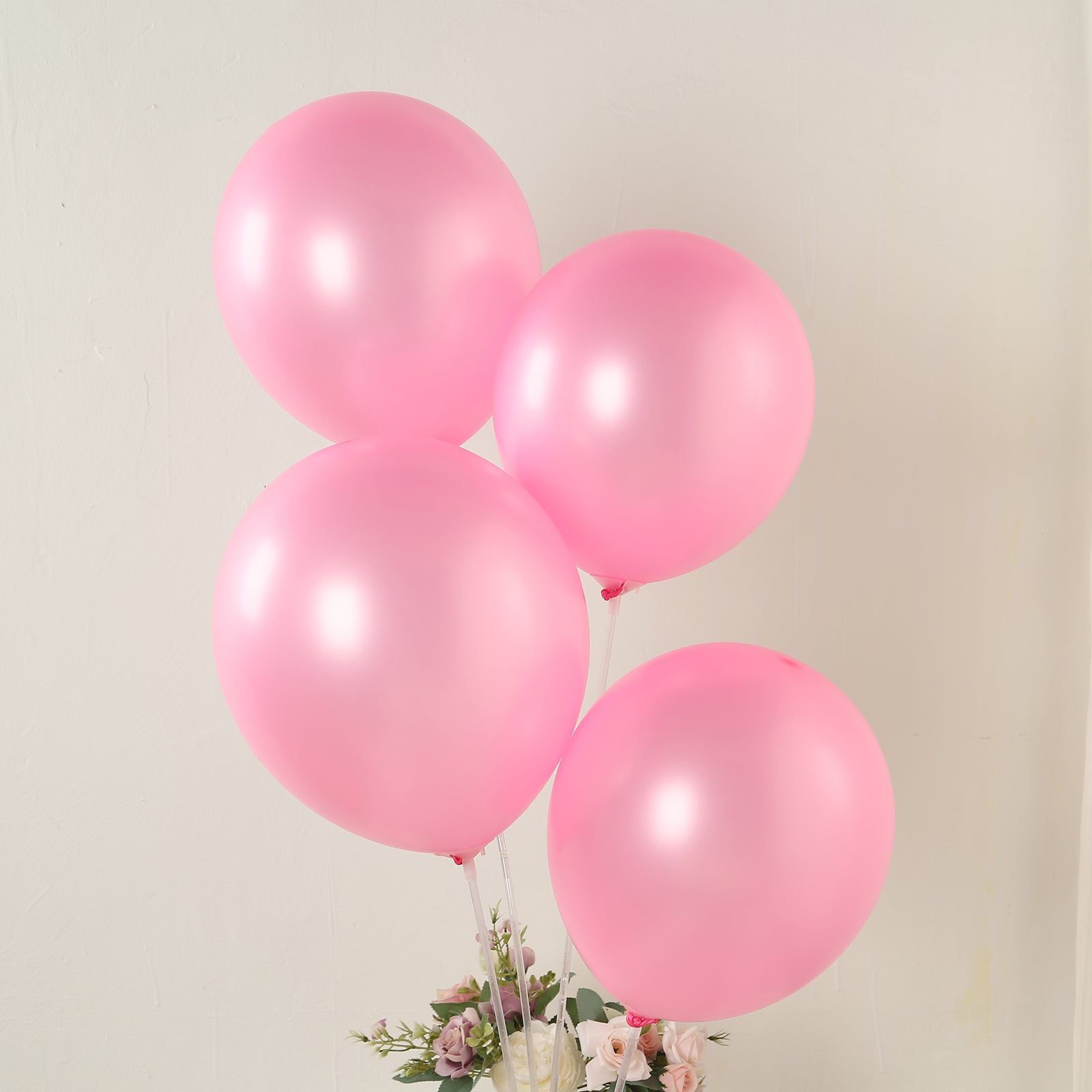 Pink biodegradable balloons, 12" thickened extra strong eco-friendly helium party balloons.