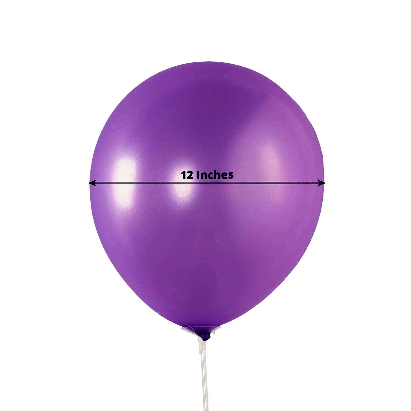 Purple biodegradable 12" helium balloons, thickened and eco-friendly.