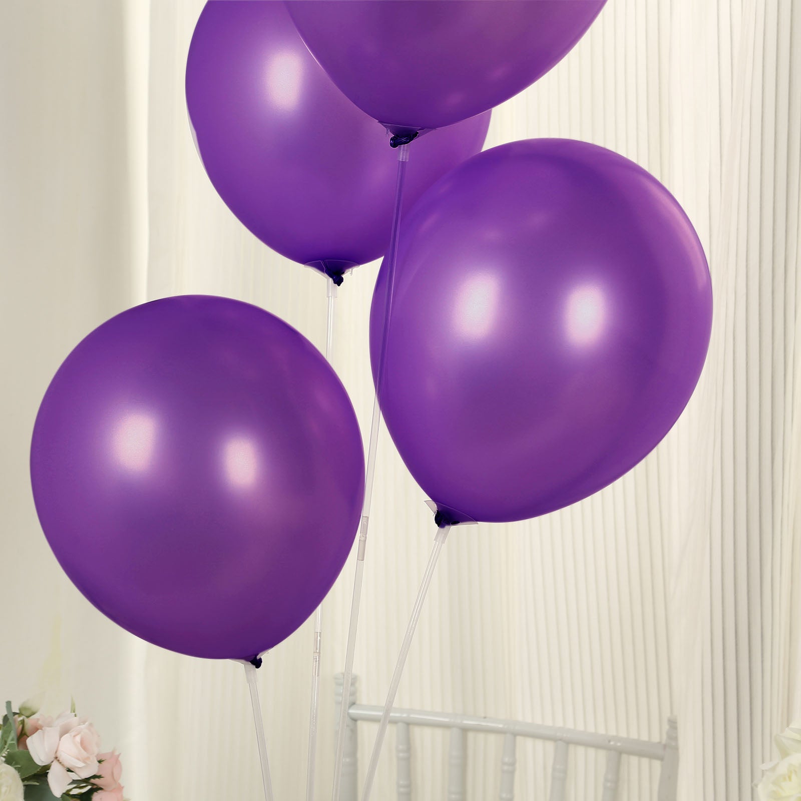 Purple biodegradable balloons for eco-friendly celebrations.