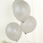 Silver biodegradable balloons for eco-friendly party decorations.
