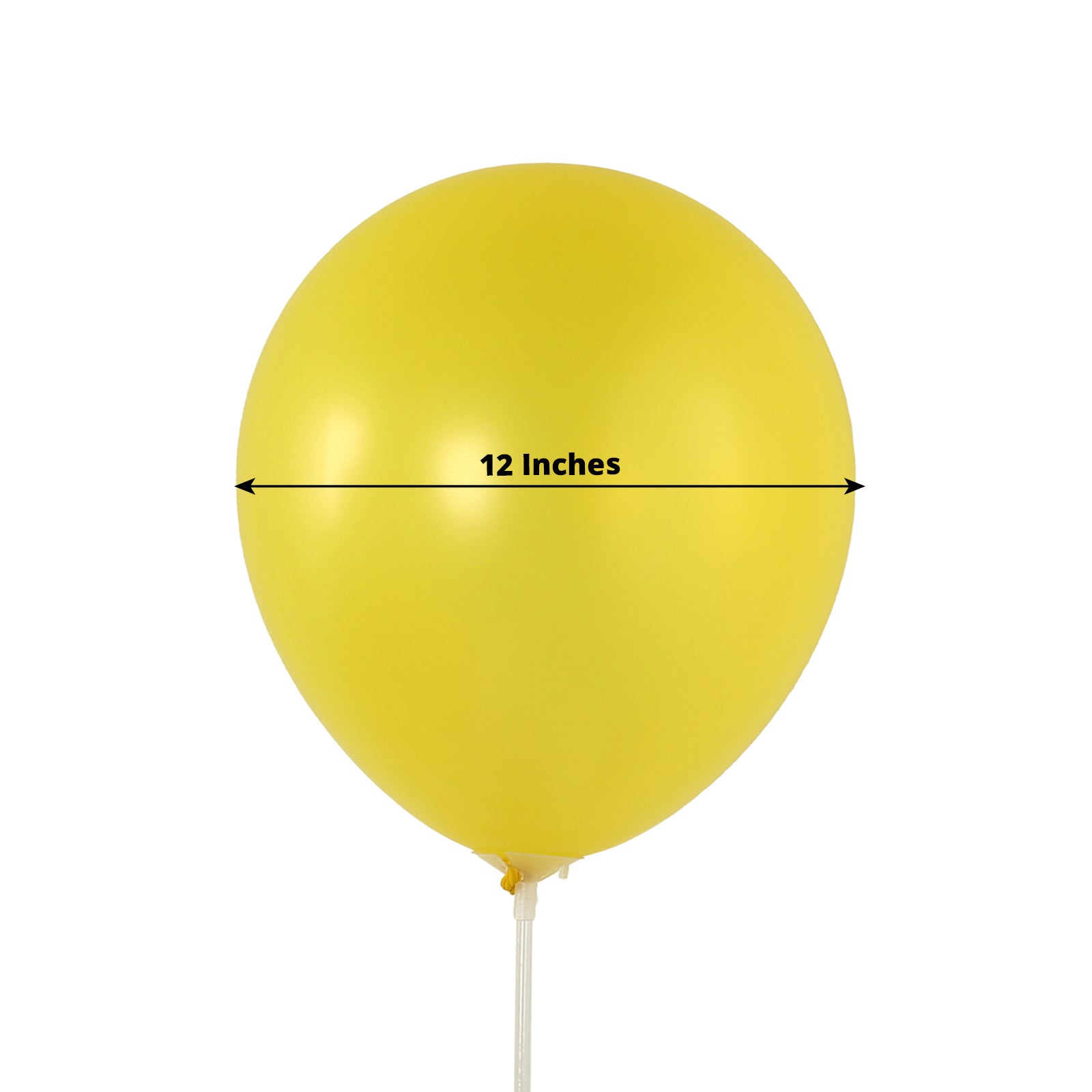 Yellow biodegradable balloon, 12 inches, eco-friendly latex for parties.