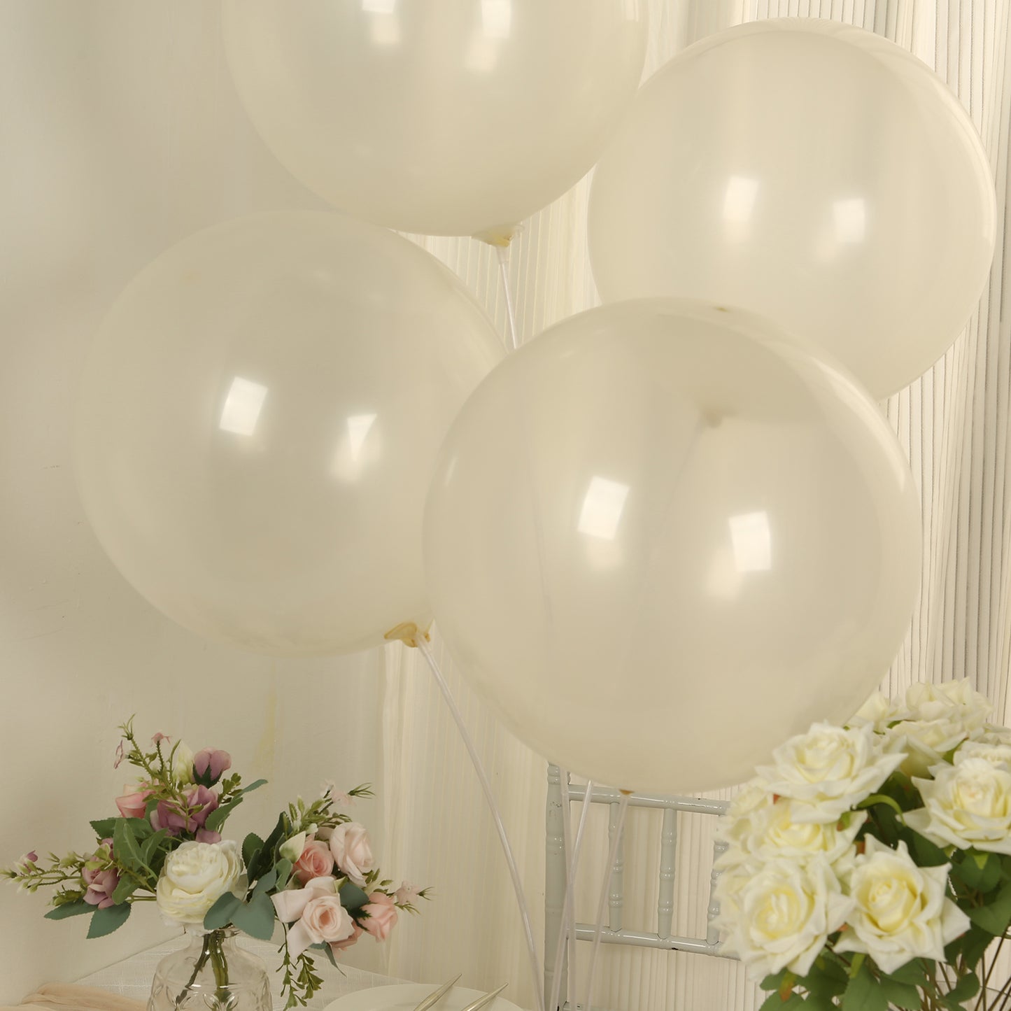 10 Pack Clear Biodegradable Balloons, Eco-friendly Thickened Extra Strong Latex Helium Party Balloons - 18"