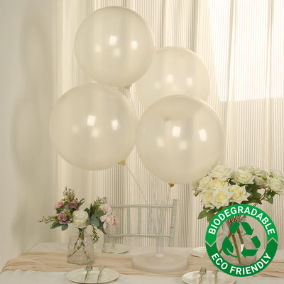 Charming Pearl Clear Biodegradable Balloons