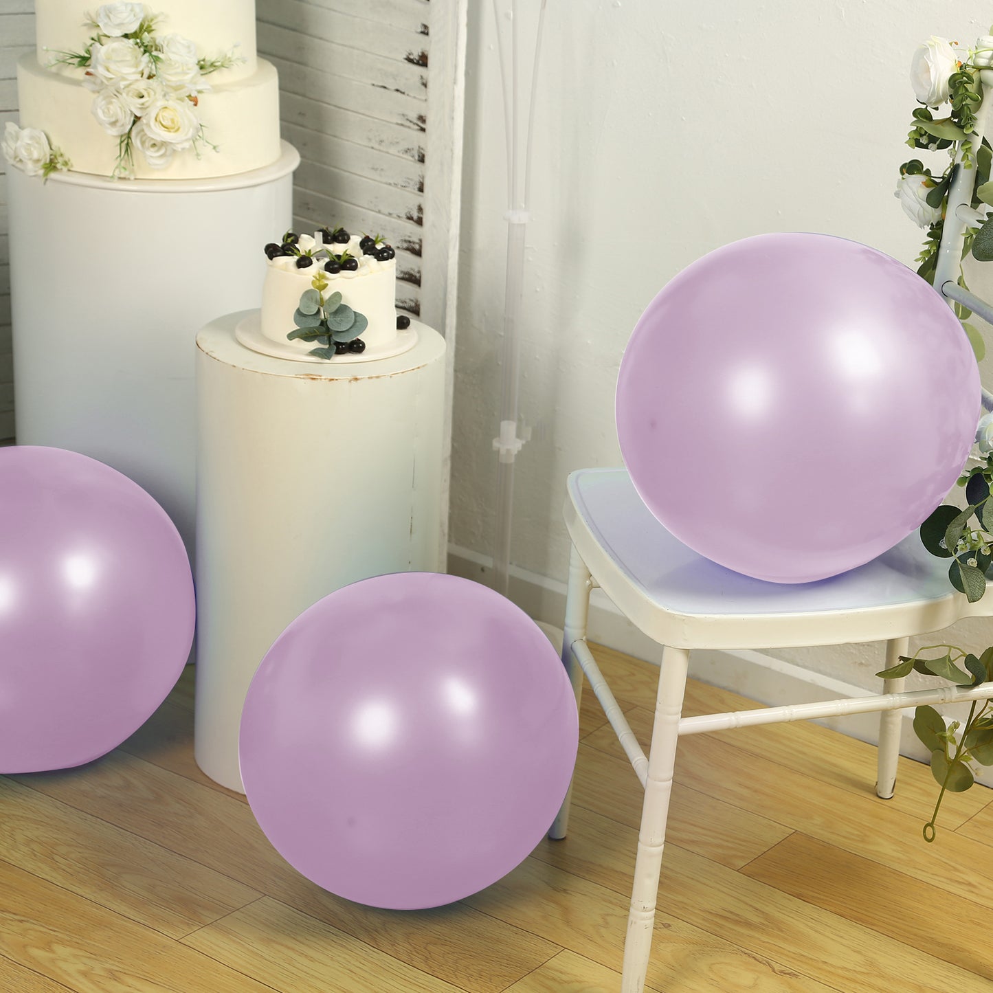 10 Pack Lavender Lilac Biodegradable Balloons, Eco-friendly Thickened Extra Strong Latex Helium Party Balloons - 18"