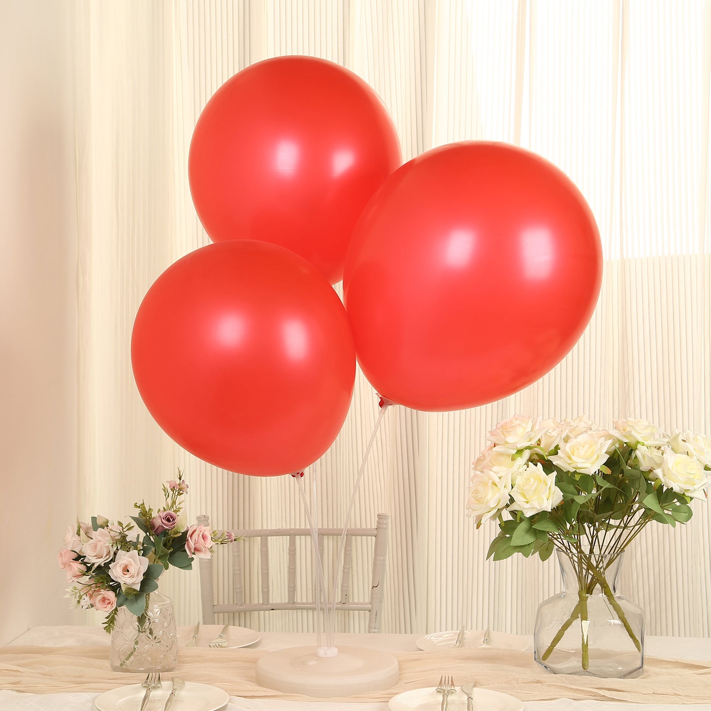 10 Pack Red Biodegradable Balloons, Eco-friendly Thickened Extra Strong Latex Helium Party Balloons - 18"