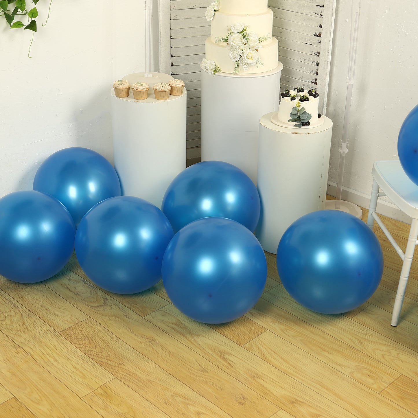 10 Pack Royal Blue Biodegradable Balloons, Eco-friendly Thickened Extra Strong Latex Helium Party Balloons - 18"