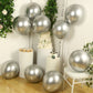 10 Pack Silver Biodegradable Balloons, Eco-friendly Thickened Extra Strong Latex Helium Party Balloons - 18"