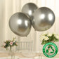 10 Pack Silver Biodegradable Balloons, Eco-friendly Thickened Extra Strong Latex Helium Party Balloons - 18"