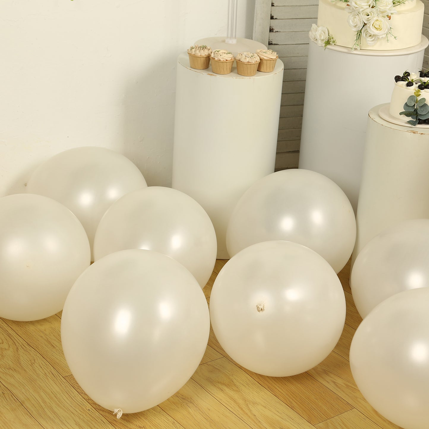 10 Pack White Biodegradable Balloons, Eco-friendly Thickened Extra Strong Latex Helium Party Balloons - 18"