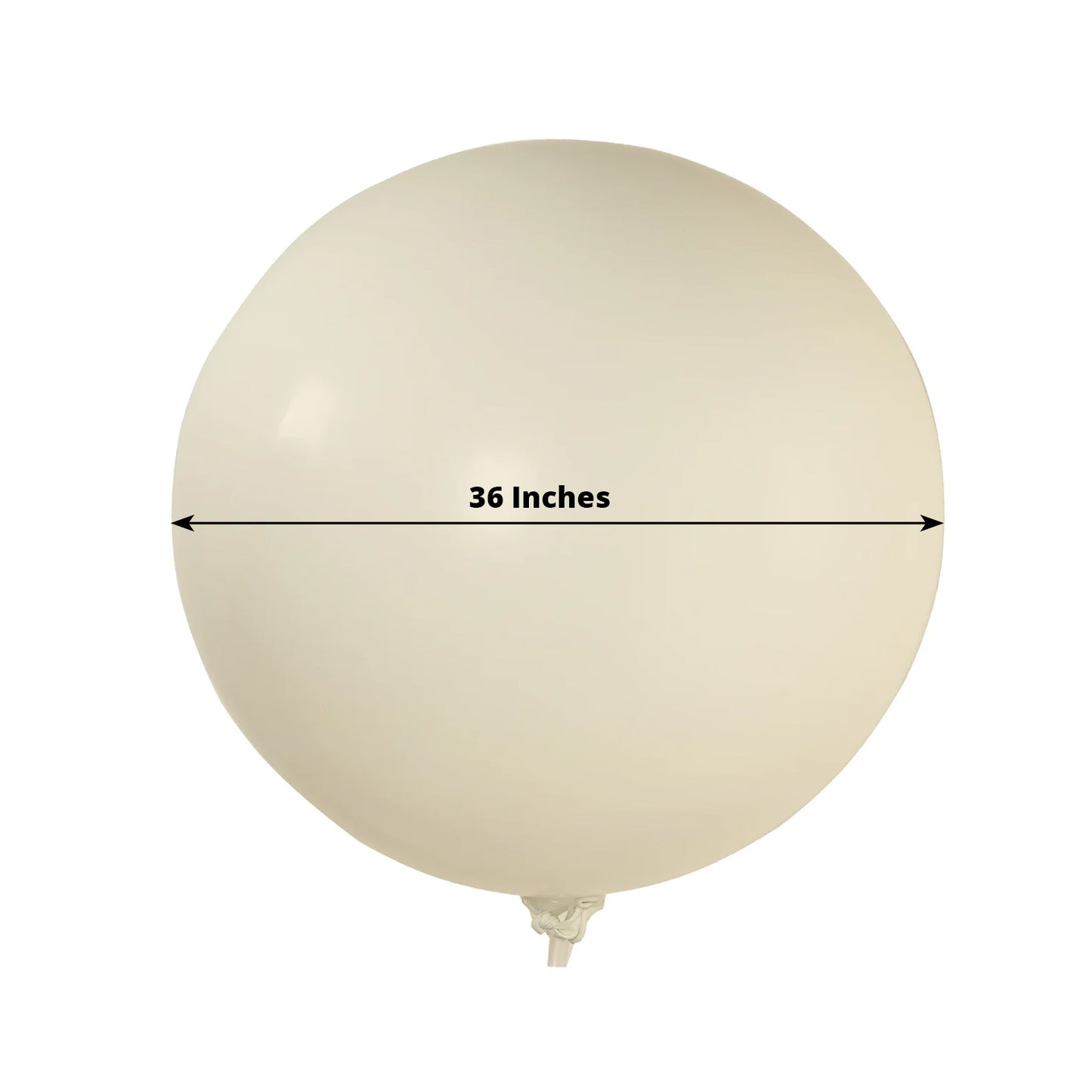 Off white biodegradable 36-inch balloon, eco-friendly and extra strong.