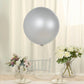 5 Pack Large Silver Biodegradable Balloons, Eco-friendly Thickened Extra Strong Latex Helium Party Balloons - 36"