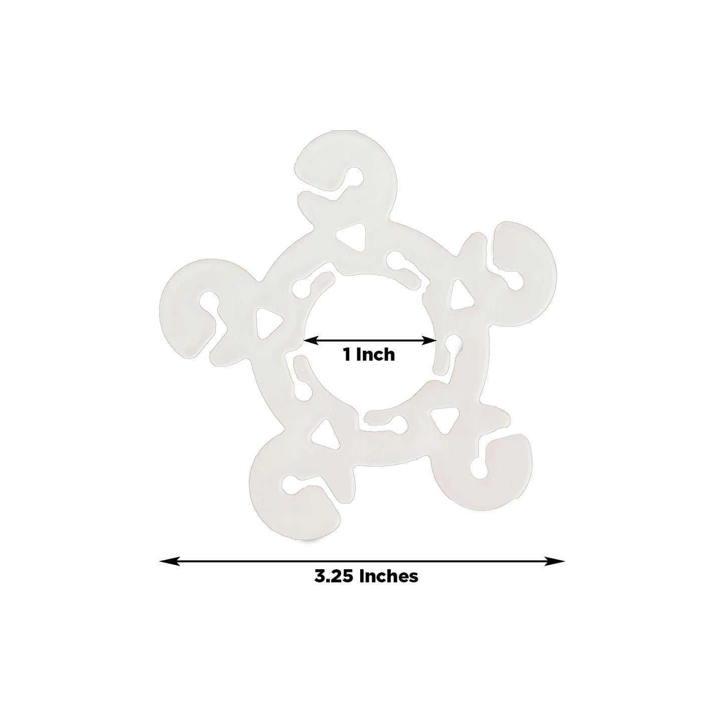 Clear Flower-Shaped Balloon Clip Connectors – 100 Pcs Plastic Clips for Balloon Arch, Garland & Party Decoration Supplies