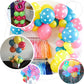 25 Pack | 12" Hot Pink and White Fun Polka Dot Latex Party Balloons