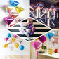 Rose gold 4D diamond self-sealing foil balloons in various colors.