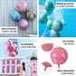 3 Pack | 13" 4D Blue/Gold Marble Sphere Foil Helium or Air Balloons