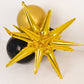 5 Pack Metallic Gold 14-Point Starburst Mylar Foil Balloons, 22" Fireworks Star Explosion Party Balloons