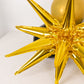 5 Pack Large Metallic Gold 14-Point Starburst Foil Balloons, 27" Fireworks Star Explosion Mylar Party Balloons