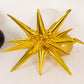 5 Pack Large Metallic Gold 14-Point Starburst Foil Balloons, 27" Fireworks Star Explosion Mylar Party Balloons