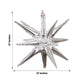 5 Pack Large Metallic Silver 14-Point Starburst Foil Balloons, 27" Fireworks Star Explosion Mylar Party Balloons