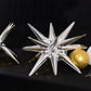 5 Pack Large Metallic Silver 14-Point Starburst Foil Balloons, 27" Fireworks Star Explosion Mylar Party Balloons