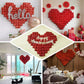 Metallic red extra large heart mylar foil balloon backdrop decoration.