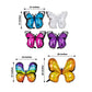 Assorted butterfly helium foil balloons in vibrant colors for fairy tale parties.