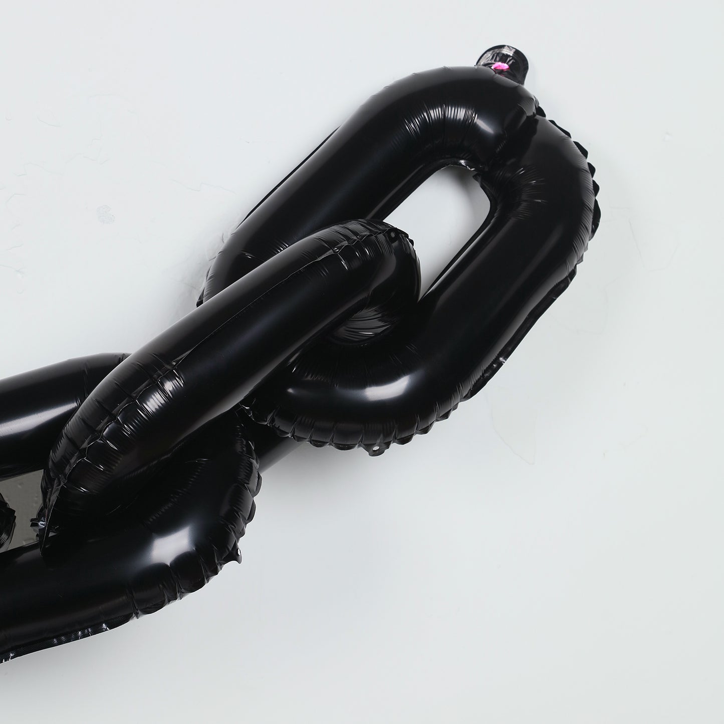 16ft Jumbo Chain Link Balloons in Black, 30pack 8x12" Durable Foil Chain Balloons for 90s Hip Hop Party Decorations, Event Decor