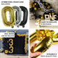 16ft Jumbo Chain Link Balloons, 30pack 8x12" Durable Foil Chain Balloons for 90s Hip Hop Party Decorations, Event Decor