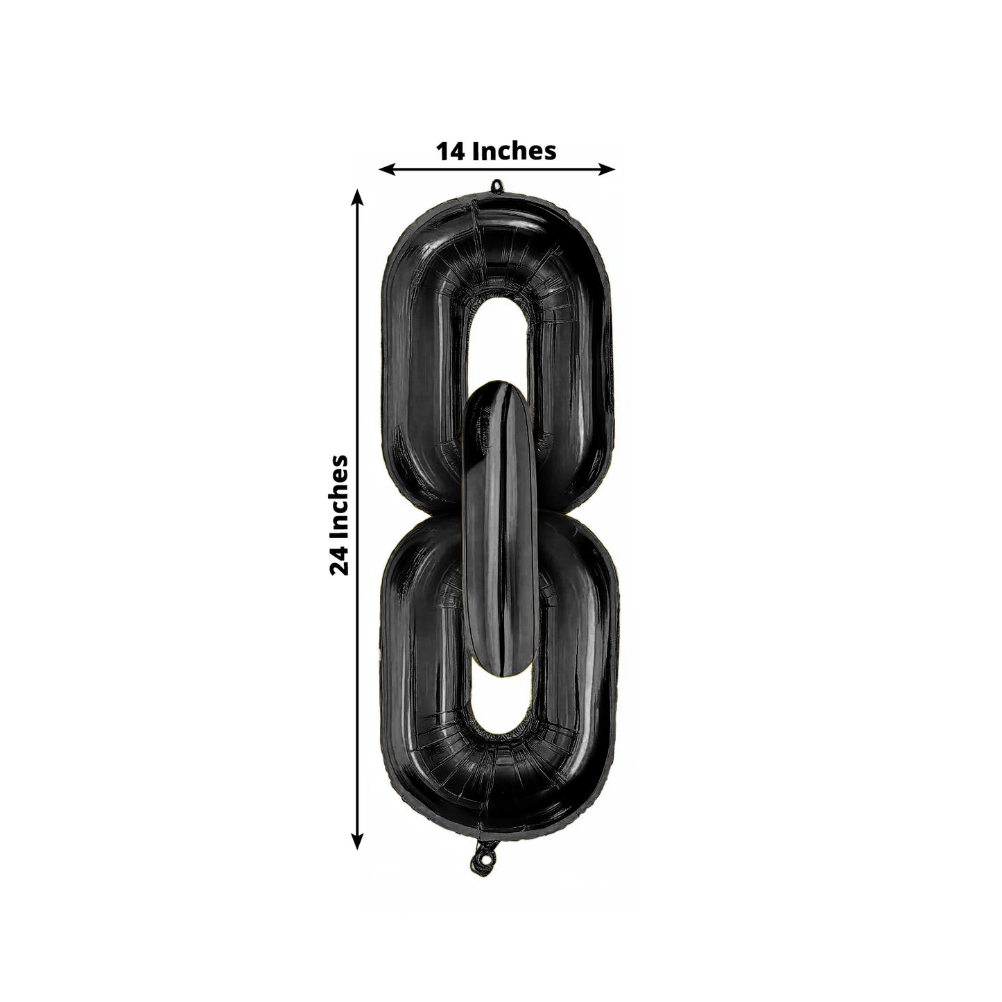 Black chain foil balloon, 24 inches, perfect for 90s hip hop party decor.