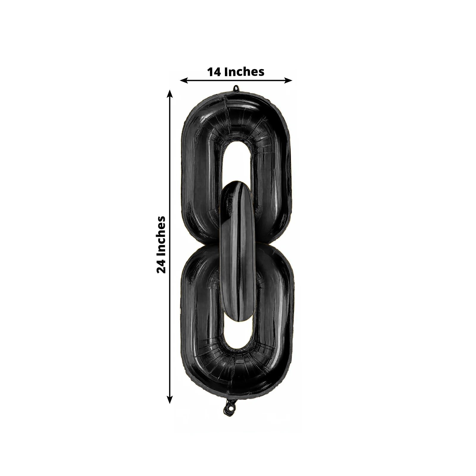 Black chain foil balloon, 24 inches, perfect for 90s hip hop party decor.