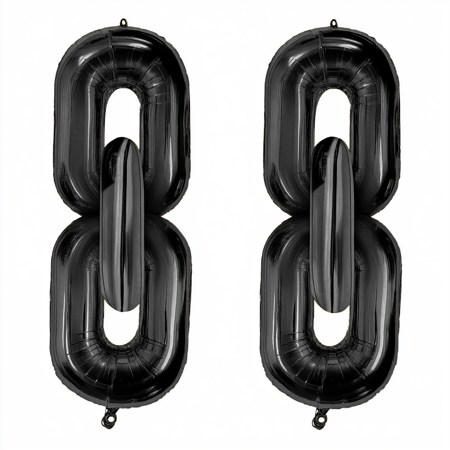 Black chain foil balloons for 90s hip hop party decorations.