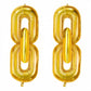30-Pack 24" Gold Chain Foil Balloons – Jumbo Link Mylar Balloons for 90s Hip Hop Party Arches Up to 44ft Long Balloon Chain