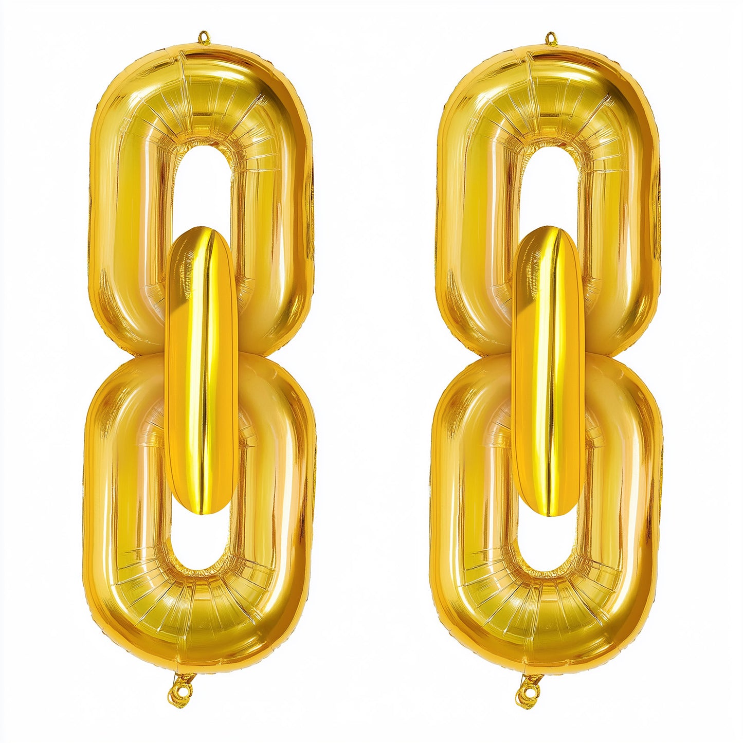30-Pack 24" Gold Chain Foil Balloons – Jumbo Link Mylar Balloons for 90s Hip Hop Party Arches Up to 44ft Long Balloon Chain