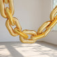 30-Pack 24" Gold Chain Foil Balloons – Jumbo Link Mylar Balloons for 90s Hip Hop Party Arches Up to 44ft Long Balloon Chain