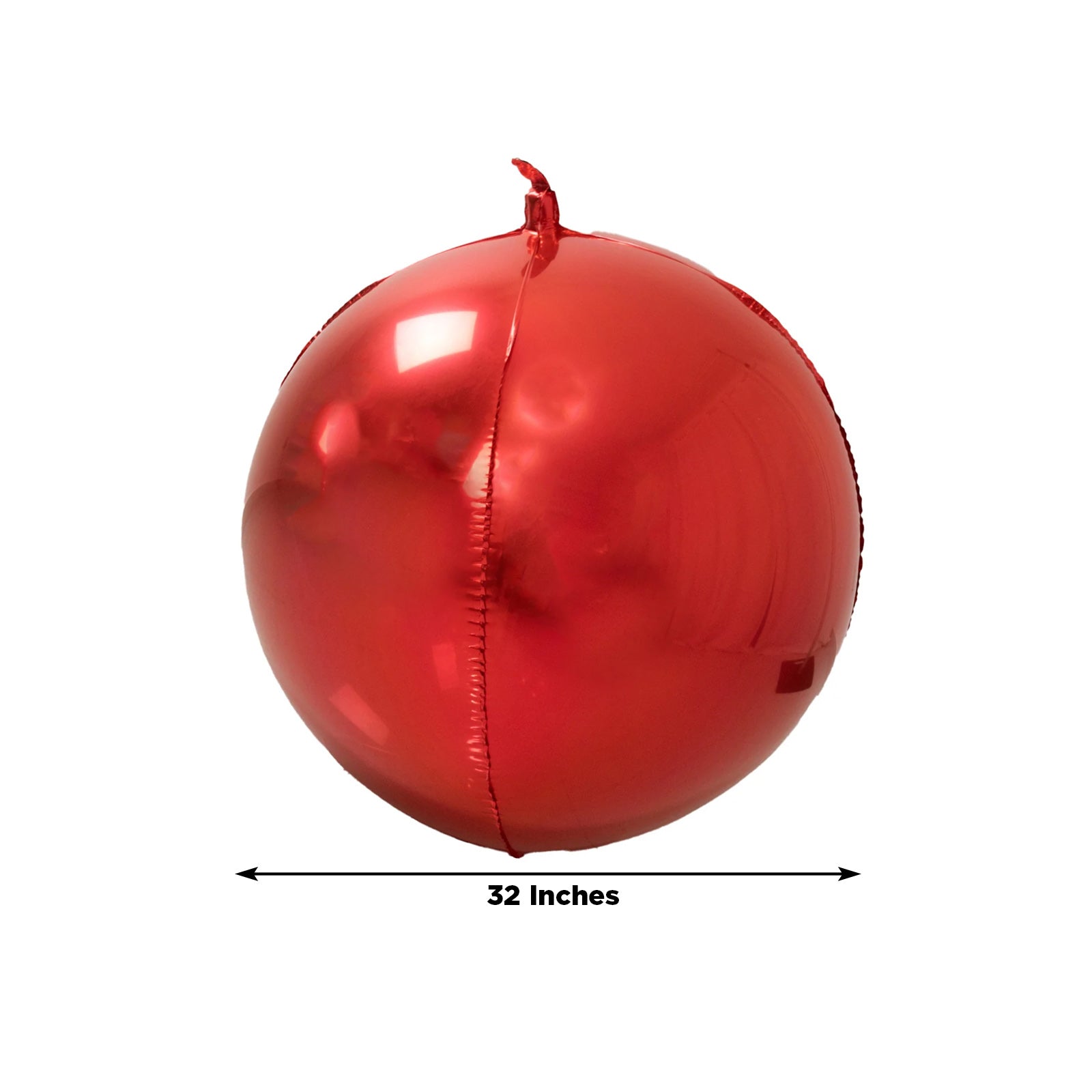 32" metallic red sphere balloon, perfect for parties and celebrations.