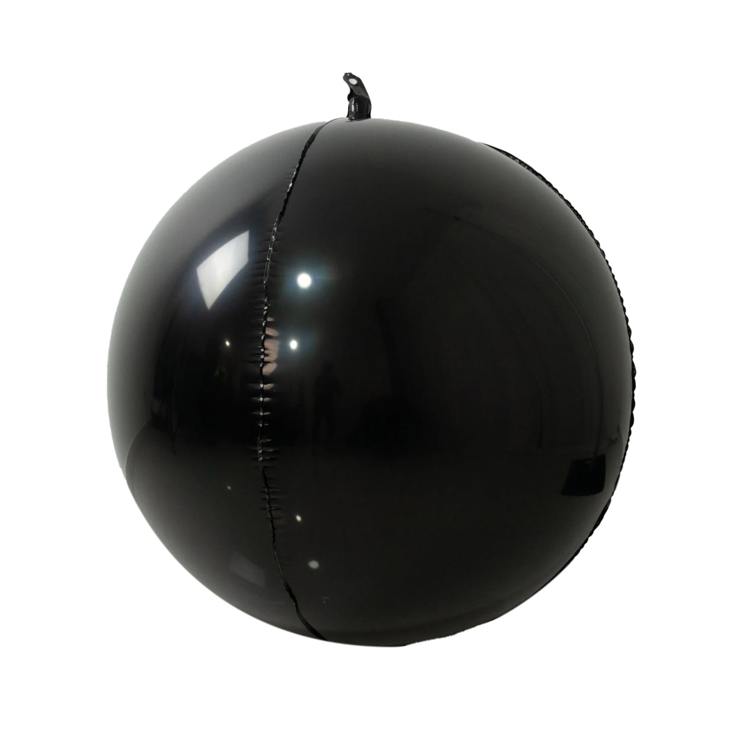Metallic black 39" orbz mylar balloon, perfect for parties.