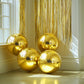 Metallic gold sphere balloons, 39" Mylar party supplies.