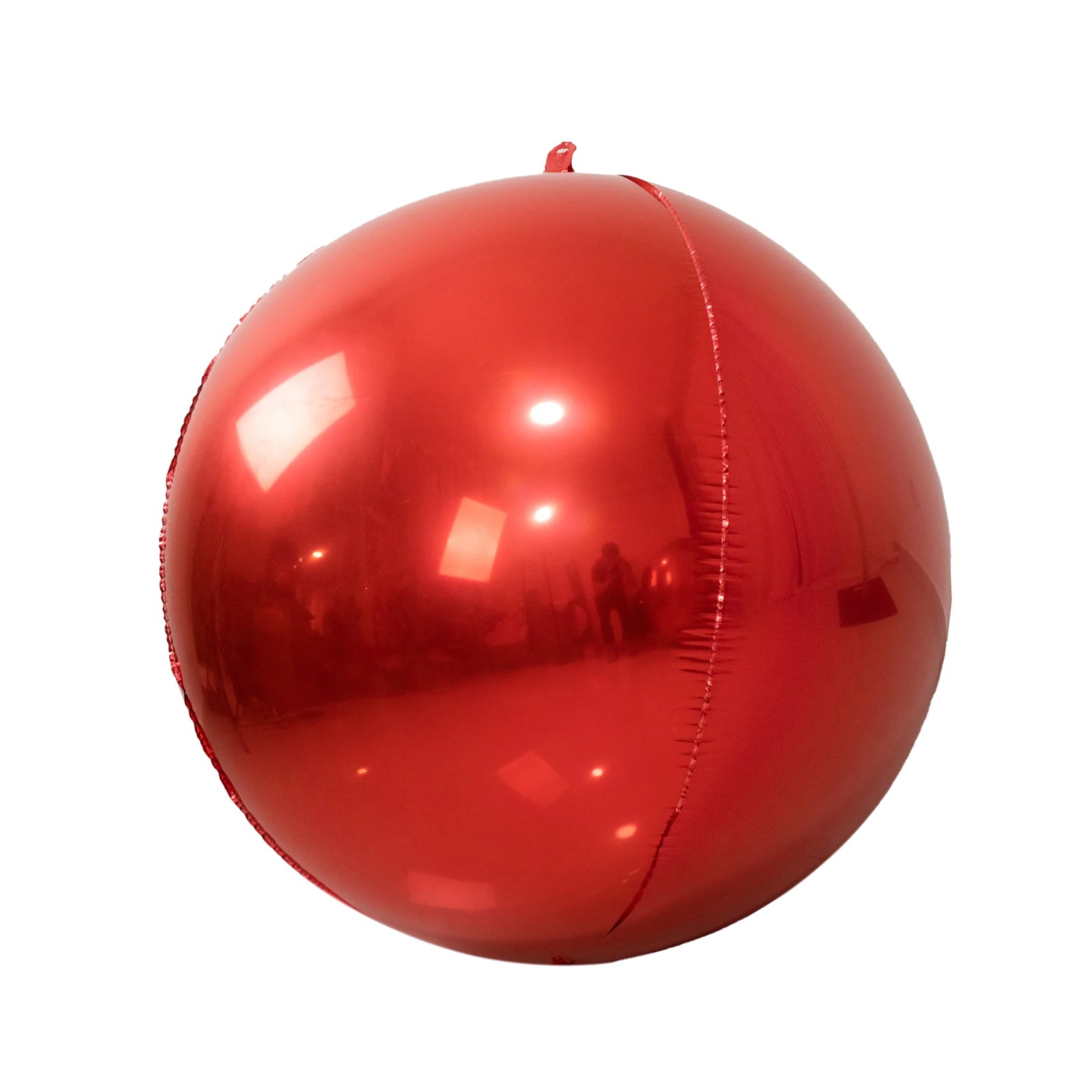 Metallic red 39" orbz mylar balloon, perfect for party supplies.