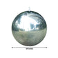 Metallic silver 39" sphere balloon, perfect for party decorations.