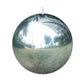Metallic silver 39" Mylar orbz balloon for party decoration.