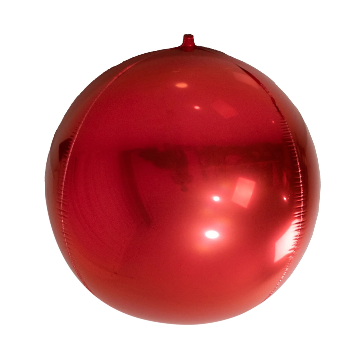 Metallic red sphere balloon, 43" Mylar, perfect for parties.