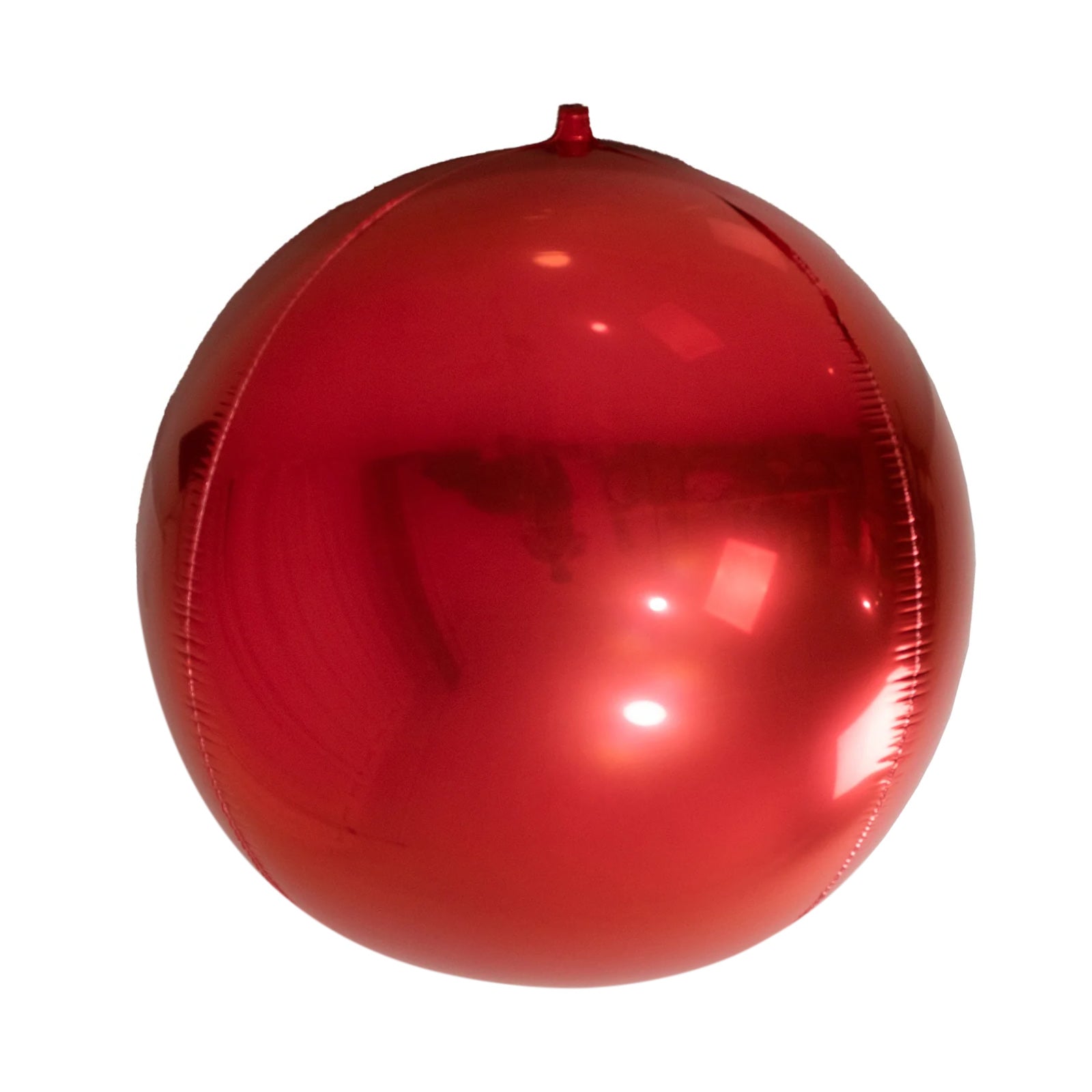Metallic red sphere balloon, 43" Mylar, perfect for parties.