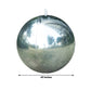 Metallic silver 43" orbz mylar balloon for party decorations.