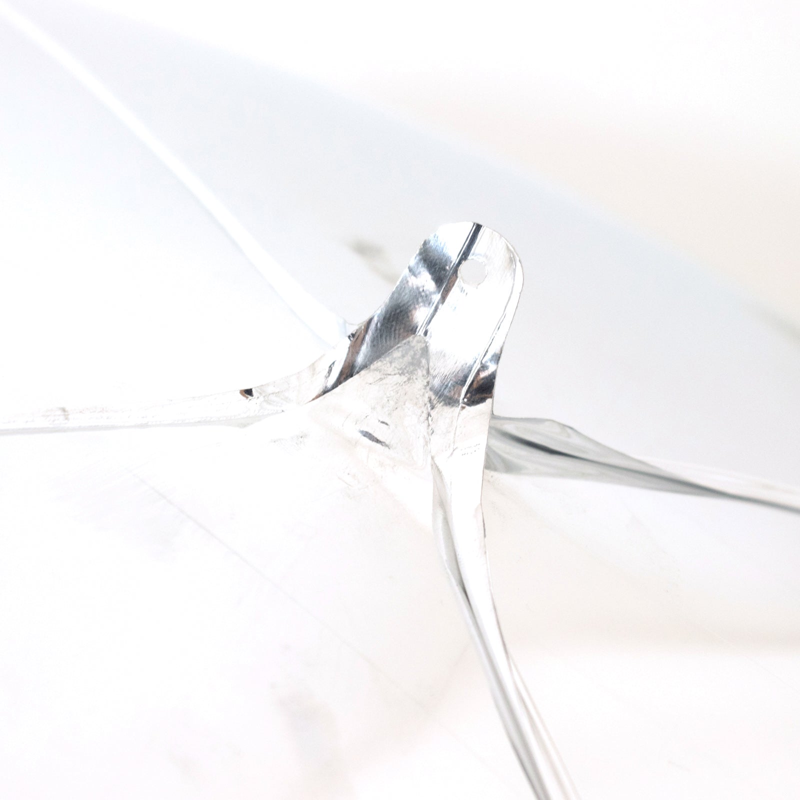 Metallic silver orbz mylar balloon, 43 inches, party decoration.