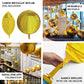 Metallic gold sphere balloons for festive celebrations, ideal for helium or air.