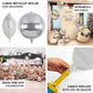 32" Metallic Silver Orbz Mylar Balloons for parties, helium or air-filled.